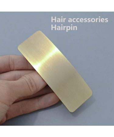Elegant Vintage Large Hair Clips for Women - Retro Feather Hair Accessories & Metal Needles - Gold Rectangular Hairpins for All Hairstyles - Buy Online on GoSupps.com