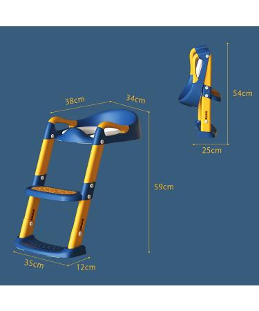 Potty Training Seat with Step Stool Ladder | Kids Toilet Trainer for Boys and Girls - Blue - Buy Online on GoSupps.com