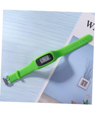 Toddmomy Step Smart Watch - Calorie & Heart Rate Tracker Digital Sport Watch with Silicone Strap for Running & Fitness - Green 24*2.8cm - Buy Online on GoSupps.com