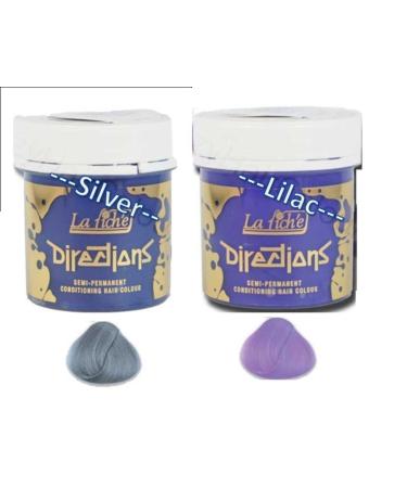 Buy La Riche Directions Semi-Permanent Hair Colour - Silver & Lilac 100ml (2 Cans) | International Shipping Available - Buy Online on GoSupps.com