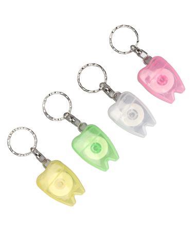 Portable Tooth-Shaped Dental Floss Keychain | Essential Oral Hygiene for Outdoor Use - Buy Online on GoSupps.com