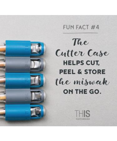 2 Pack Vegan Friendly Natural Teeth Whitening with Miswak Organic Toothbrush Kit - Miswak Cutter Case with Cap & Storage 2 Chewing Sticks for Fresh Oral Care & a User Manual (2 Pack Blue) - Buy Online on GoSupps.com