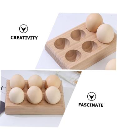 Zerodeko Chicken Egg Holder Supply Convenient Holder Wear-resistant Storage Platter Wooden Egg Tray Accessory Household - Buy Online on GoSupps.com