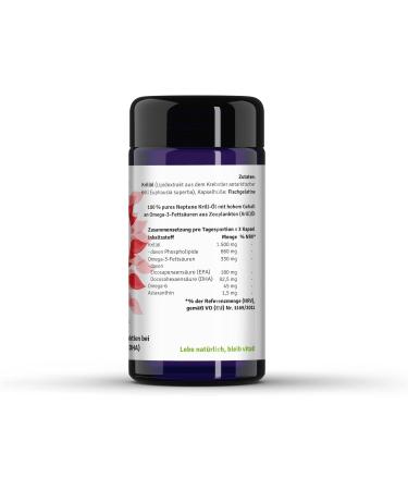 Buy Vital Material Krill Oil Capsules - 60 High-Dose Omega-3 Fatty Acids from Antarctica | Pure Additive-Free Supplement - Buy Online on GoSupps.com