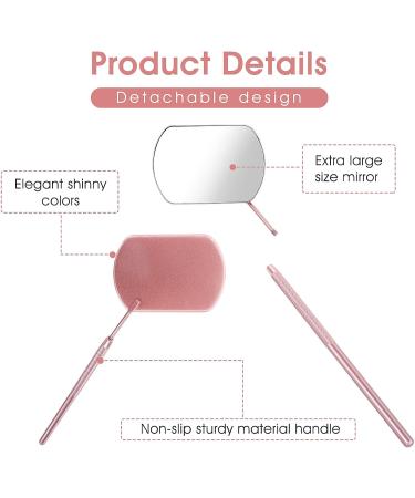 Buy Sibba Square Eyelash Mirror Portable Stainless Steel Eyelash Extension Tool | Multifunctional Oral Exam Accessory in Rose Gold - Buy Online on GoSupps.com