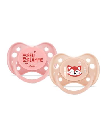 DODIE pacifier anatomical from 6 months BPA-free robust panda red 2 pieces