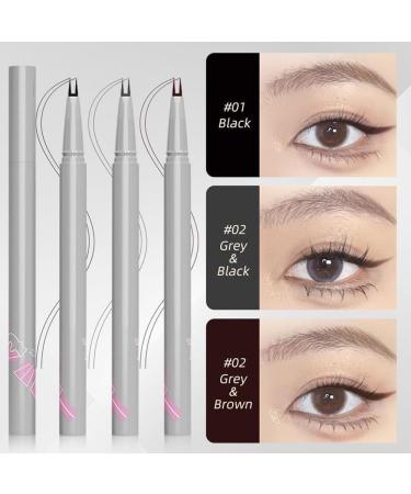 Double Tip Lower Eyelash Pencil 2024 New 3D Waterproof Eyelash Pen Eye Liner Liquid Eyeliner Dual Pronged Bottom Eyelashes Pen Waterproof Liquid Eyeliner for Natural Eye Makeup (Black-2pcs) - Buy Online on GoSupps.com