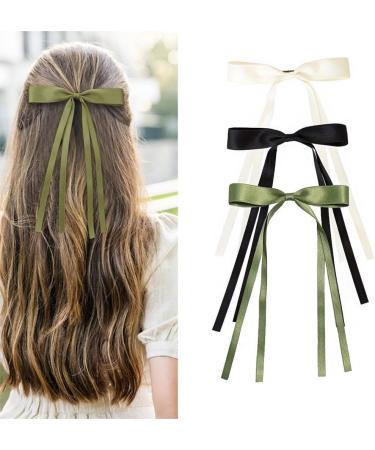 Hair Clip Bow Y2K Style Balletcore Long Bow Flat Clips Balletcore Hairpin Bow Elegant Hair Clip for Bunches D type 6 piece set - Buy Online on GoSupps.com