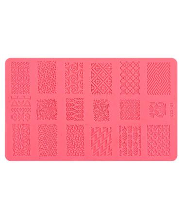 Lurrose Silicone Nail Art Mold DIY Nail Stamping Plates Nail Stamp Stencils Manicure Nail Design Decoration Tools - Buy Online on GoSupps.com