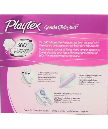Playtex Gentle Glide Regular Unscented 20ct - Comfortable and Reliable Feminine Hygiene Protection - Buy Online on GoSupps.com