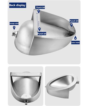 Household Products 304 Stainless Steel Urinal Wall-Mounted Men's Urinal with Automatic Flushing Concealed Toilet Urinal Trough with Drain Pipe Suitable for Family Bathroo - Buy Online on GoSupps.com