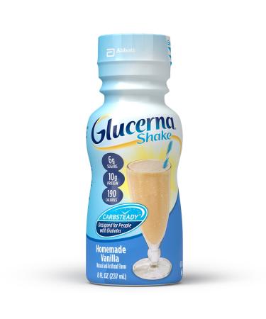 Glucerna Nutrition Shake Homemade Vanilla 8 Ounce Bottles 16 count Vanilla 237 ml (Pack of 16)
