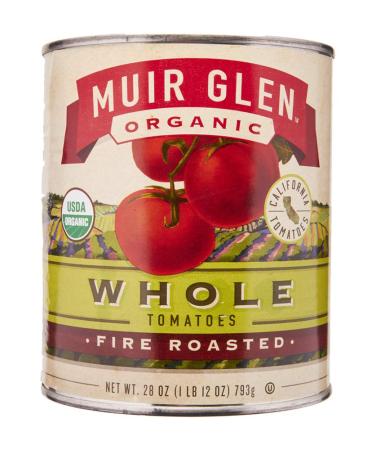 Muir Glen Canned Tomatoes, Organic Whole Tomatoes, Fire Roasted, No Sugar Added, 28 oz