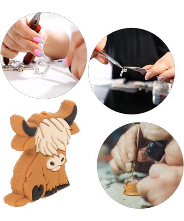 KONTONTY 10pcs Highland Animal Beads Silicone Teether - Light Brown Cartoon Baby Teething Toy - Buy Online on GoSupps.com