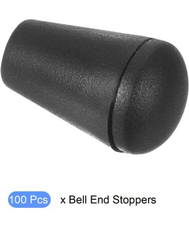 METALLIXITY 100pcs Plastic Bell End Stoppers - Black Cord Rope Fastener for Backpacks & Drawstrings - Buy Online on GoSupps.com