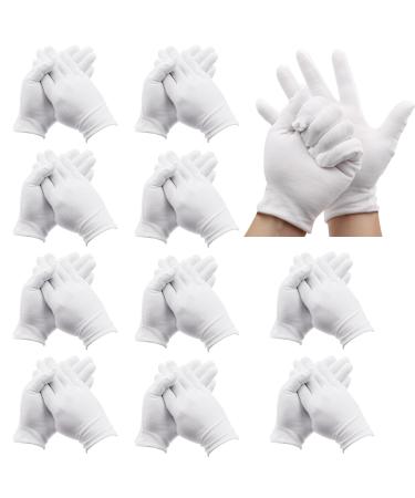 Zykort 11 pairs of cotton gloves white reusable moisturizing gloves white gloves for maintaining the very dry hands and eczema jewelry inspection