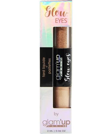 Glam'Up Paris - Duo Glow Eyes Eyeshadow - Liquid Eyeshadow + Glitter - Long Lasting - Sparkling Pigmented - No. 04 - Gold - Buy Online on GoSupps.com