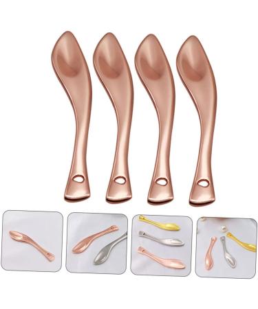 Outanaya 4pcs Face Cream Scoop Eye Cream Scoop Makeup Beauty Spoons Cosmetic Cream Scoops Rose Gold Metal - Buy Online on GoSupps.com