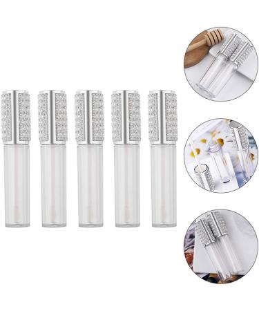 Mobestech Lot de 5 Tubes Ronds de Brillant L vres Rechargeables 5 Ml Contenants DIY pour Rouge L vres Porte-Gloss Compact Transparent pour Maquillage et Voyages - Buy Online on GoSupps.com