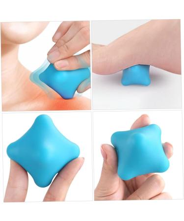 Frcolor Silicone Massage Ball - Vibrating Neck & Muscle Knot Remover - Hexagonal Yoga Roller - 5.7cm Blue - Buy Online on GoSupps.com