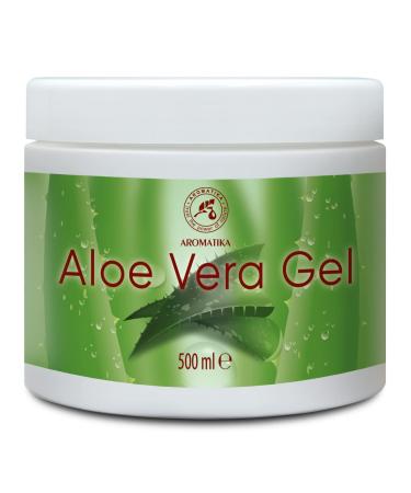 Aloe vera gel 500ml - moisturizer for face - hair and body - soothing skin gel - cooling gel for all skin types - aloe gel for dry skin - shaving gel