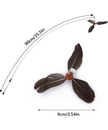 Cobee Cat Feather Propeller Wall Toys - Interactive Replacement Refills for Kittens (Black + Gray) | Fun Chaser Toy & Attachments - Buy Online on GoSupps.com