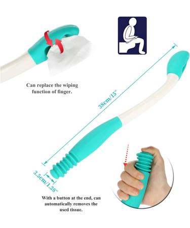 Comfort Toilet Aids for Wiping - 40cm Wiper Tool for Seniors Disabled Pregnant & Overweight - Buy Online on GoSupps.com