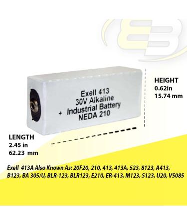Exell 413A 30V Alkaline Battery - Compatible Replacement for Gooch & Housego OL Series Triplett 630 and More | International Shipping - Buy Online on GoSupps.com