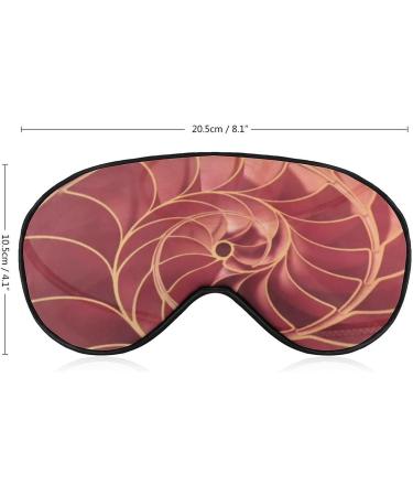 Fibonacci Spiral Sea Shell Texture Sleep Mask - Adjustable Strap, Blocks Light, Ideal for Travel - Men & Women - Buy Online on GoSupps.com