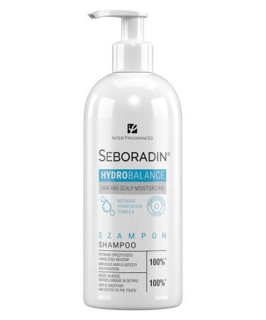 Seboradin Intense Hydration Shampoo For All Hair And Scalp Types Hydration For Dry Hair Improved Elasticity Aloe Vera Lavender Water Hydro Ballance 400 ml