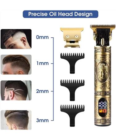Hair Trimmer Men's Beard Trimmer Hair Trimmer Care Set with LCD Screen Wireless T-Blade Trimmer Rechargeable USB Men's Razor with 3 Guide Combs (#2) - Buy Online on GoSupps.com