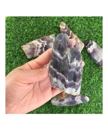 Stone Crafts Natural Rough Dream Amethyst Crystal Gemstone Chevron Crystal Stone Home Decor Natural Luster