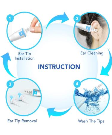 Buy Q-Grips Ear Wax Removal Kit | Safe 360 Spiral Silicone Ear Cleaner with 16 Washable Heads for Kids & Adults - Buy Online on GoSupps.com