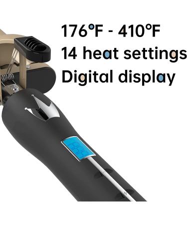Charites Digital Hair Crimper 3/4-Inch 5-Barrel Curling Iron - LCD Display, Dual Voltage, 19mm Gold - Buy Online on GoSupps.com