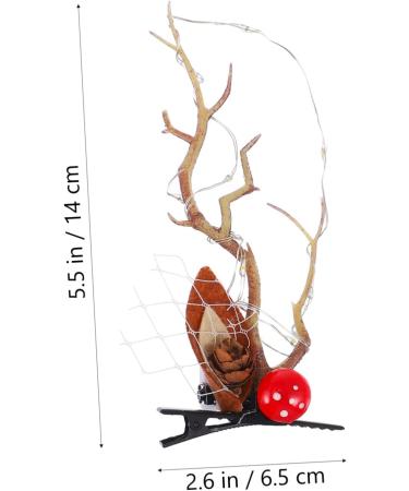 Beavorty 2 Pairs Luminous Antler Hair Clip dresses for summer headbands LED hair accessories Light Up Reindeer Antlers Hair Hoops Deer Antler Hair Clip deer horn hair clips bow tie - Buy Online on GoSupps.com