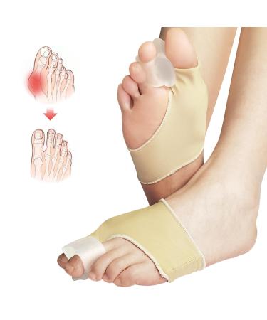 Toe spreader 1 pair of hallux valgus socks with 4 PCs toe separators gel toe protection big toe separators hallux valgus correction bandage
