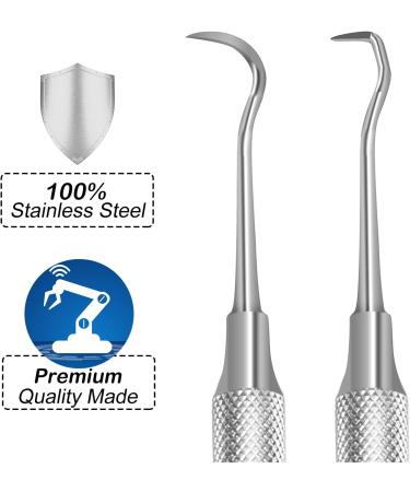 Antonki Dental Tools Teeth Cleaning Tools Dental Hygiene Kit Dental Picks Professional Stainless Steel Dentist Tools Plaque Remover Tartar Scraper - with Case - Buy Online on GoSupps.com