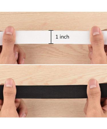 Coopay 22 Yards 1 Inch High Elastic Spool Knit Elastic Bands - 2 Rolls - Sewing Elastic for Heavy Stretch - Black and White - 11 Yards per Roll - Buy Online on GoSupps.com