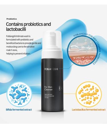 Intimate Wash for Men - pH Balanced Foaming Hygiene Prebiotic Formula Odor Removal 5.07 fl oz - Made in Korea - Buy Online on GoSupps.com