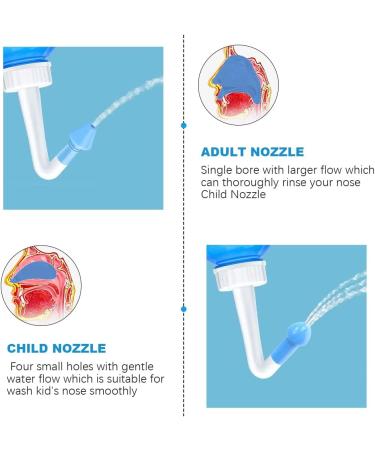 Nasal Rinse Bottle for Sinus Pressure Relief - 300 ML BPA Free Neti Pot for Adults and Kids with 40 Salt Packets - Buy Online on GoSupps.com