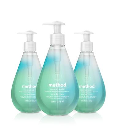 Method Gel Hand Wash Coconut Water Biodegradable Formula 12 fl oz (Pack of 3)