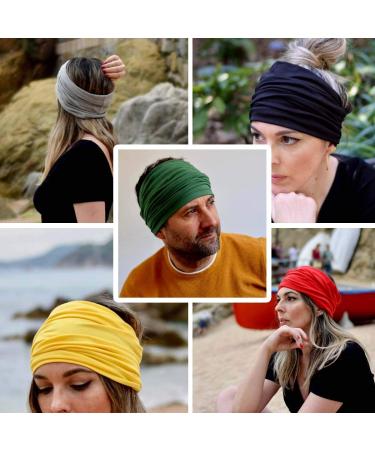 Fashband Turban Headbands - Wide Boho Head Wraps for Women and Girls - Pack of 5 - Buy Online on GoSupps.com