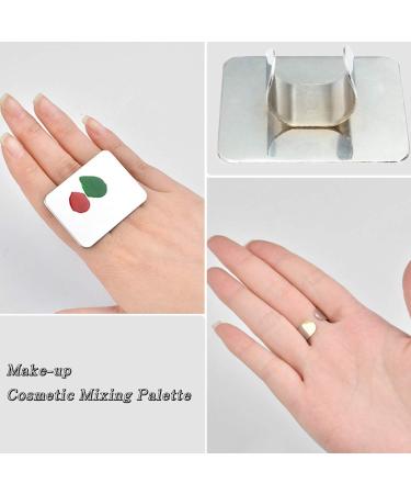 Vaorwne Salon Nail Finger Ring Palette - Stainless Steel Makeup Foundation Mixing Tool for Professionals | International Shipping Available - Buy Online on GoSupps.com