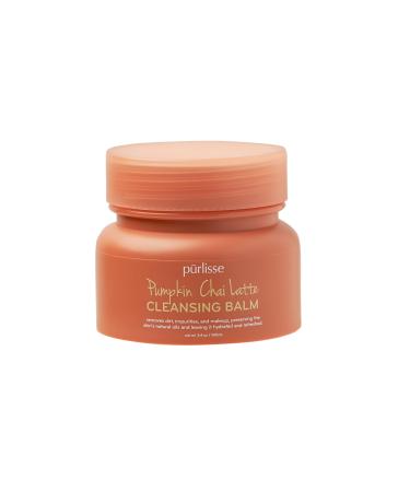 p rlisse Pumpkin Chai Latte Cleansing Balm - Hydrating Facial Cleanser Enriched with Pumpkin, Chai & Soy Milk - Makeup Remover Balm & Gentle Face Wash for Women & Men (3.4 oz)