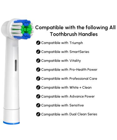 12 Replacement Toothbrush Heads Compatible with Oral-B Braun | Professional Electric Bristle Refills for 7000 Pro 1000 9600 500 3000 8000 - Pack of 12 - Buy Online on GoSupps.com