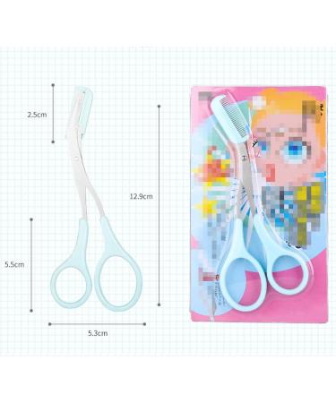 Professional Eyebrow Trimmer Scissors Eyebrow Shear Scissors with Mini Comb and Non Slip Finger Grips All-in-One Shaper Epilator Hair Remover Eyebrow Shaving Scissors Cutter Remover Shaper(Green) - Buy Online on GoSupps.com