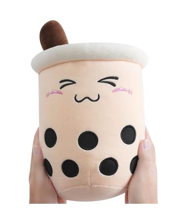 Anboor Bubble Tea Plush Boba Plush Pillow Cute Soft Toy Plushies boba stuffy pillow big Stuffed Animals Gifts for Baby Kids Children (Brown 35cm)