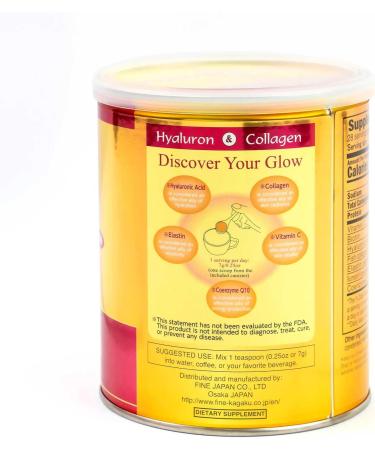 FINE JAPAN Premium Marine Collagen Powder with Hyaluronic Acid, CoQ10 & Elastin - Non-GMO - 30 Servings (196g / 6.9oz) - Buy Online on GoSupps.com