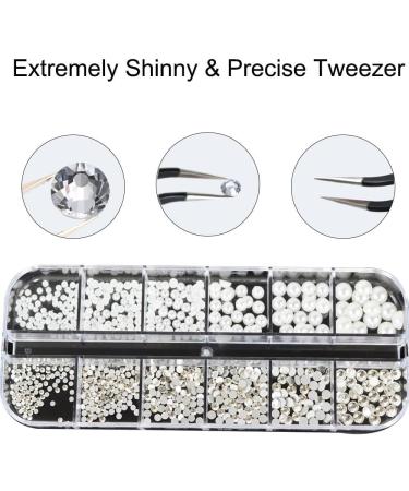 2000 Crystal White Nail Rhinestones - SS5-SS10 K9 Glass Glitter Gems for Nail Art & Makeup - Buy Online on GoSupps.com