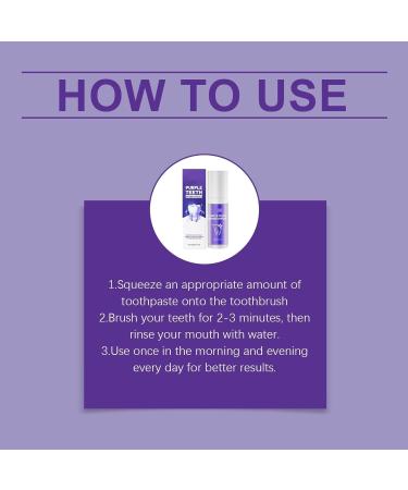 Purple Toothpaste Gradually Brightens Teeth for A Radiant Smile Delivers Lasting Fresh Breath and is Convenient for Daily Morning and Evening Use(2pcs) - Buy Online on GoSupps.com